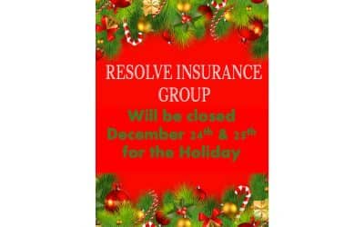 Resolve Insurance Group will be Closed for the Holiday